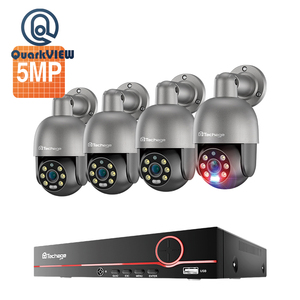 Système de caméra de sécurité CCTV extérieure intelligente Quarkview 8 canaux 5MP à double éclairage, détection de mouvement, kit <span class=keywords><strong>NVR</strong></span> PoE, capteur CMOS, OEM ODM - Product Image 1