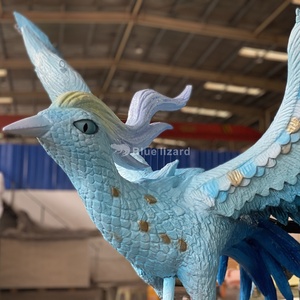 Personalizado de alta calidad exquisito Animatronic Animal pájaro mítico <span class=keywords><strong>bestias</strong></span> míticas clásico de montañas <span class=keywords><strong>y</strong></span> ríos Jing Wei estatua - Product Image 6