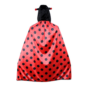 Halloween <strong>Miraculous</strong> Ladybug Cosplay Cape, Adult Polka Dot Hooded Cloak for Party &amp; <strong>Costume</strong> Events - Product Image 2