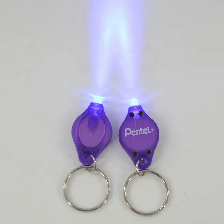 LINLI Custom 395-400nm Plastic Mini UV Black Light Keychain