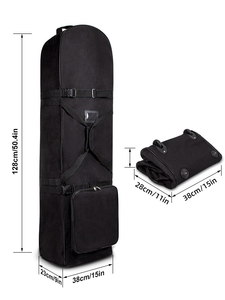 Sac de golf à roulettes pliable et imperméable en polyester pour hommes, grande capacité, rembourré, avec logo personnalisé, idéal pour le voyage, vente en gros - Product Image 3