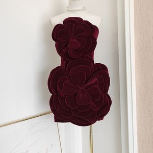 Abito senza spalline fiore di lusso luce per banchetti, autunno e inverno nuovo stile <span class=keywords><strong>Boutique</strong></span> abbigliamento donna all'ingrosso - Product Image 2