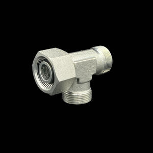 Vannes hydrauliques, raccords à compression, acier au carbone, acier inoxydable, extrémité mobile, filetage interne, té, léger, robuste, CC*CD - Product Image 2
