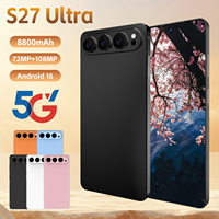 S27 Ultra 2026 Peluncuran Baru Ponsel Pintar Android 5G Penjualan Global 16GB 1TB Layar 7.3 Inci Baterai 8000mAh Prosesor Decacore Gaming