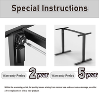 Cadre de table debout intelligent de bureau réglable électrique ergonomique pratique avec double moteur