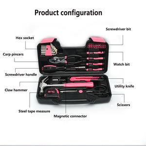 โรงงานขายชุดเครื่องมือซ่อมแซมบ้านสำหรับผู้หญิง 39 ชิ้น ชุดเครื่องมือช่าง DIY - Product Image 5