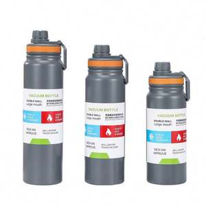 Grande gourde isotherme portable en acier inoxydable, écologique, avec corde, pour eau bouillante, unisexe, pour sports de plein air - Product Image 3