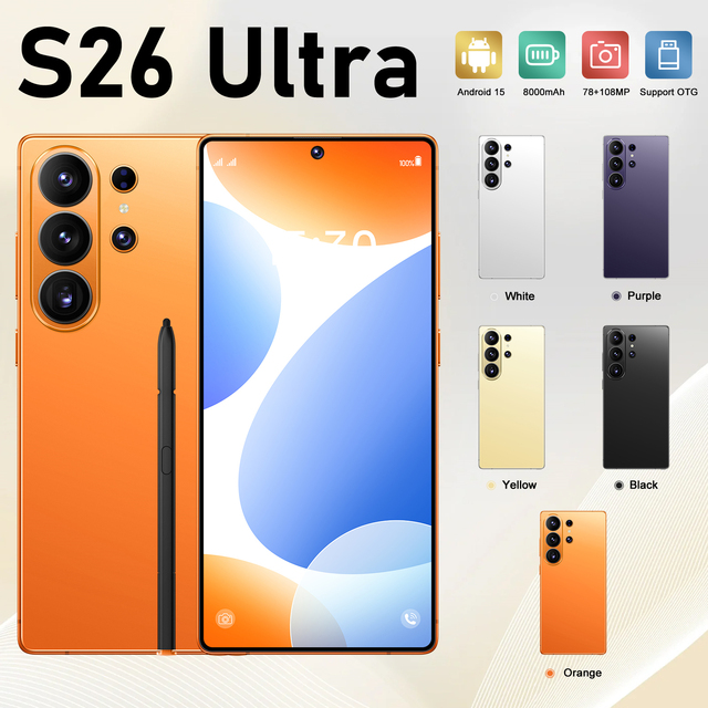 Factory Low Cost S26 Ultra Big Screen Phone | 2026 Model, Best Value | 108MP Camera, 5G & Global Language Setup