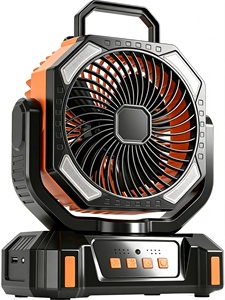 Ventilateur de table portable électrique orange à prix réduit pour l'été – Idéal pour la maison et le bureau - Product Image 1