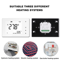 Termostato WIFI para Caldera de Gas con Pantalla Táctil de 230V, Control de Temperatura Ambiente Empotrado para Caja Italiana 503