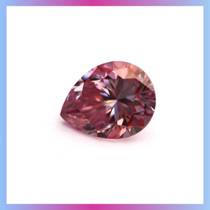 Moissanite Cherry Blossom Pink Pear Cut 0.5ct 3ct Loose Stone For Jewelry Making GRA Certificate - Product Image 5