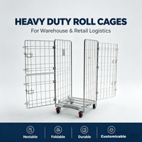 Conteneur en acier à 4 côtés emboîtables TER avec porte-étiquettes, capacité de 500 kg, suivi d'inventaire efficace, transport de marchandises lourdes