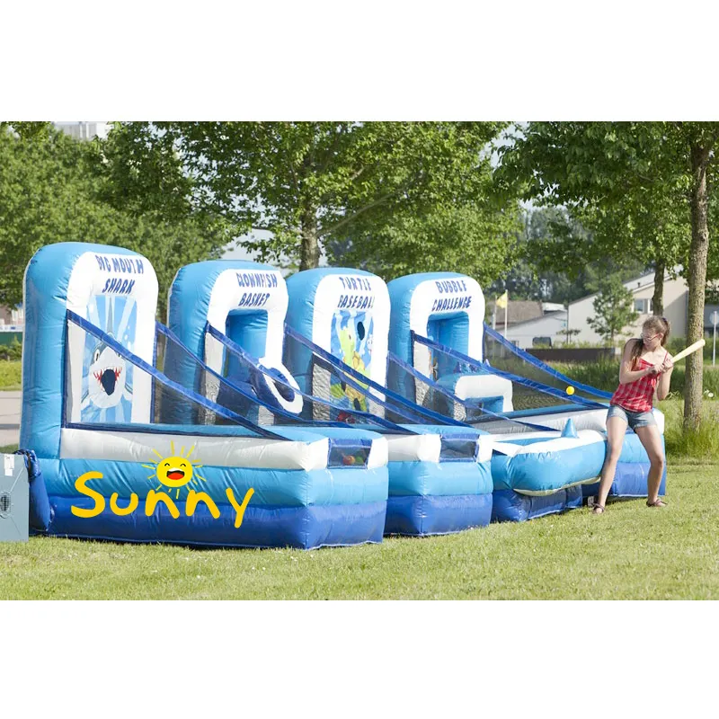 4 in 1 inflatable carnival games seaworld theme inflatable ocean world challenge sport for Kids and Adults
