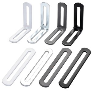 Support d'angle réglable en acier laminé à froid Bolte, à trous longs, en forme de L, pour étagère, connecteur de meuble - Product Image 5