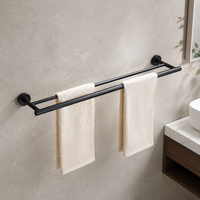 Étagère à serviettes multifonctionnelle moderne de luxe - Ensemble de salle de bain - Accessoires de salle de bain écologiques - Finition mate
