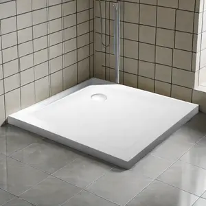 High Quality Customized Modern Marble Solid Surface Shower Tray Factory Direct Resin Pan Stone for Bathrooms