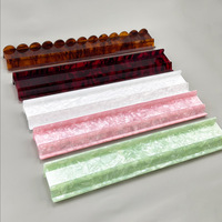 Ensemble de bâtons de poussage de Mahjong en cristal de luxe transparents pour un déplacement léger des tuiles, pour un jeu de table fluide et stable, divertissement