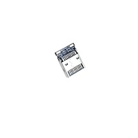 Conector USB 3.1 TIPO E Macho con cuerpo corto, tipo soldado con cable, con pin de posicionamiento LCP Negro
