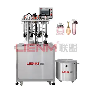 LIENM液体ローション香水充填機マニュアル4ヘッド20ML50ML150ML空気圧充填香水ボトルマシン