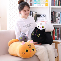 Vente en gros EN STOCK – Nouvelle Peluche Chat Animal de Dessin Animé, Coussin Doux et Mignon, Jouet en Peluche Kawaii