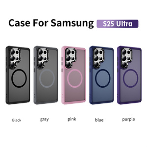 Từ tính vòng Bracket máy ảnh bảo vệ từ trường hợp điện thoại Đối với Samsung S25 S24 S23 siêu chống sốc Matte rõ ràng bìa cứng - Product Image 2