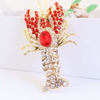 Porte-clés Homard, Écrevisse et Breloque Porte-Bonheur, Bijou Unisexe pour Hommes et Femmes, Cadeaux pour Amis
