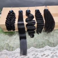 Lots de Cheveux Humains Vierges Indiens Premium 100% Naturels, Double Trame, Ondulés Bouclés, Non Traités, Sans Perte de Cheveux, pour Extensions de Tissage