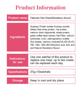 Milkshake protéiné Wins Town, saveur fraise, poudre de fraise biologique, shake diététique brûleur de graisse - Product Image 5