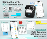 Phomemo M110 QR Code Prix BT Imprimante d'Étiquettes Sans Fil Portable Photo Direct Thermique Autocollant Imprimante pour Ios Android