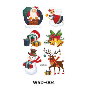 สติกเกอร์รอยสักชั่วคราวสำหรับเด็กมนุษย์หิมะกวางตลกคริสต์มาสรอยสักชั่วคราวสำหรับเด็ก - Product Image 5