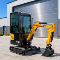 1000kg Excavator Kompak Kecil dengan Sertifikasi CE & EPA HT-10B