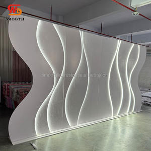 Ensemble de toile de fond de scène de mariage SMOOTH, décoration en acrylique 3D, arche de toile de fond en acrylique avec éclairage LED - Product Image 5