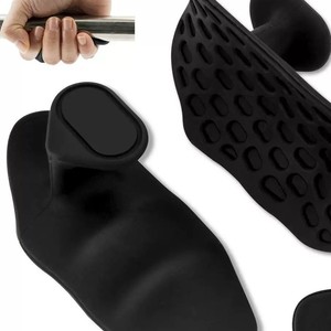 Ejercitador de agarre de mano de 3.62in x 2in, protector de palma antideslizante de goma, entrenador de dedos para adultos, fitness, levantamiento de pesas - Product Image 3