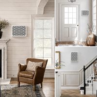 Cache-cloche mural décoratif en bois blanc pour sonnette, compatible avec les carillons intérieurs universels