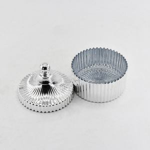 Sang trọng Lều hình mạ điện Bạc nến thủy tinh lọ kim cương cắt thủy tinh lưu trữ container cho giáng sinh trang trí - Product Image 6