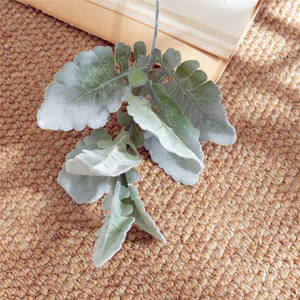 ใบไม้ประดิษฐ์ซีเนราเรียแบบกำมะหยี่สีเขียวมิลเลอร์ สำหรับตกแต่งบ้าน โต๊ะ งานแต่งงาน และช่อดอกไม้ - Product Image 1