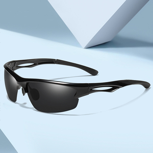 Lunettes de soleil de sport polarisées d'extérieur TR90 demi-monture UV400 avec logo personnalisé pour hommes - Product Image 2