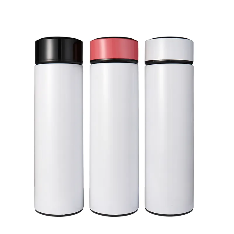 Colore personalizzato Logo Sublimazione 500ml In Acciaio Inox Bicchiere Con Coperchio, In Bianco Bottiglia di Acqua Per La Sublimazione In Bianco