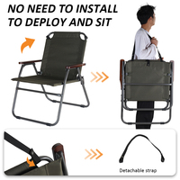 Chaise de camping pliable personnalisée de nouveau type avec accoudoirs pour pique-nique en plein air – Offre spéciale