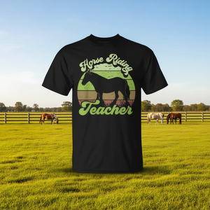 Camiseta Promocional para Profesores de Equitación, Amantes de la Equitación, para la Comunidad Ecuestre Apasionada - Product Image 3