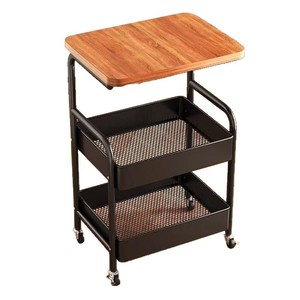 Multi Tier <b>Storage</b> <b>Cart</b> 3 Shelves Portable Movable Kitchen Living Room Bathroom Rack - Product Image 5