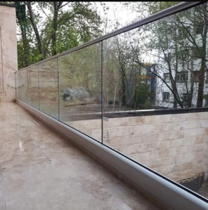 Cbmमार्ट शीर्ष बिक्री आउटडोर यू चैनल एल्यूमीनियम मिश्र धातु सीढ़ी तल ग्लास रेलिंग - Product Image 3