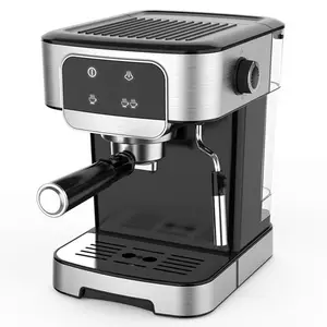 Machine à expresso 15 Bar Cafetière pour cappuccino et latte avec mousseur à lait Baguette vapeur