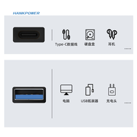 3A Charge Transmission de données Adaptateur secteur pour ordinateur portable 10Gbps Usb A Gen 3.0 vers USB Type C Charge Sync Adaptateur Connecteur