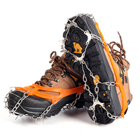 Kongbo 10 Crampons Antidérapants de Sécurité pour Chaussures d'Extérieur pour la Glace, Grips, Pointes et Surchaussures