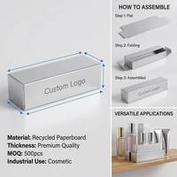 Caja de Cartón Rectangular Larga con Revestimiento de Grado Alimenticio, con Ventana y Asa, para Cosméticos, Laminación Mate, Reciclable