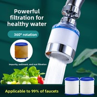 Wasserhahn-Spritzschutz mit Druckerhöhung, 360° drehbarer Filter, universeller Küchenbelüfter, erweiterter wassersparender Aufsatz, modern