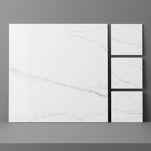 Azulejos de Porcelana Esmaltada con Aspecto de Mármol Blanco Carrara de 600x600 mm, Elegantes para Pisos Interiores de Villas y Resorts - Product Image 6
