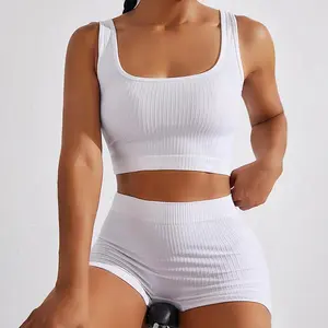 Women's Sleeveless Sports T Shirt Strappy Tank Square Neck Workout Fitness Tshirt Fitness Crop Tops Workout T Shirts For Women