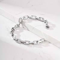 Bracelet chaîne carrée en acier inoxydable 316L, style cool, fait main, bijoux de créateur, vente en gros MGSL322